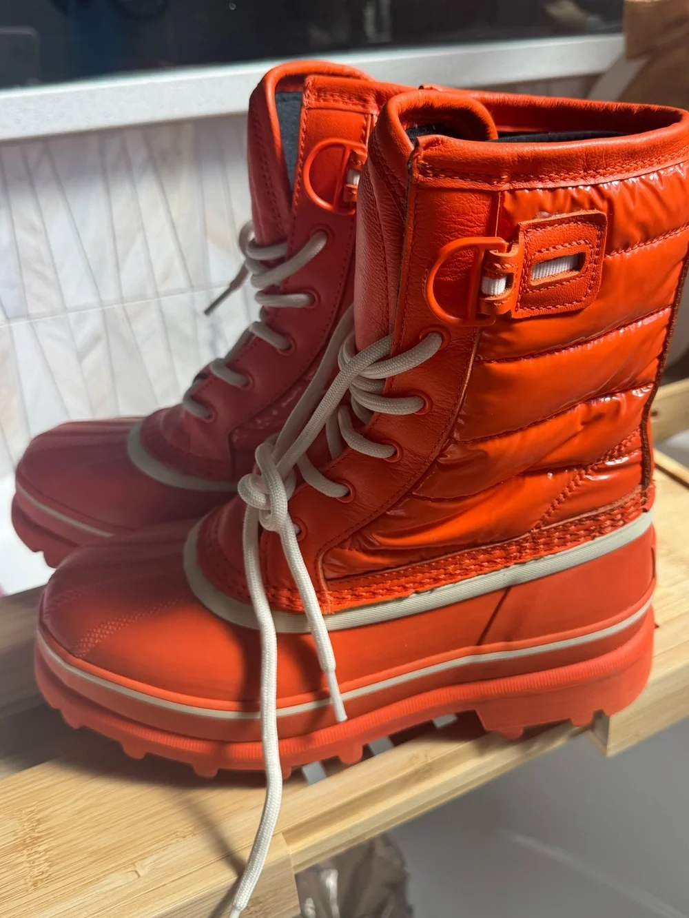 Sorel Caribou Orange High-Top Winter Insulated Waterproof Boot